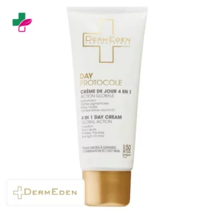 DermEden Day Protocole Crème de Jour 4en1 Action Globale Peau Mixte à Grasse Spf50 – 50ml