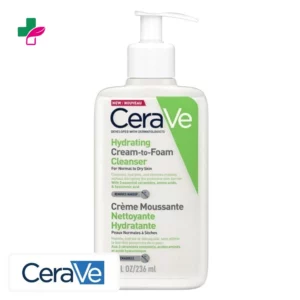 CeraVe Crème Moussante Nettoyante Hydratante Peau Normale à Sèche – 236ml