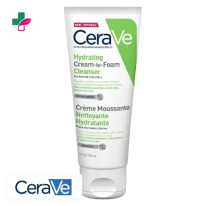 CeraVe Crème Moussante Nettoyante Hydratante Peau Normale à Sèche – 100ml
