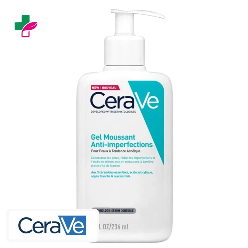 CeraVe Gel Moussant Nettoyant Anti-Imperfections Peau à Tendance Acnéique – 236ml