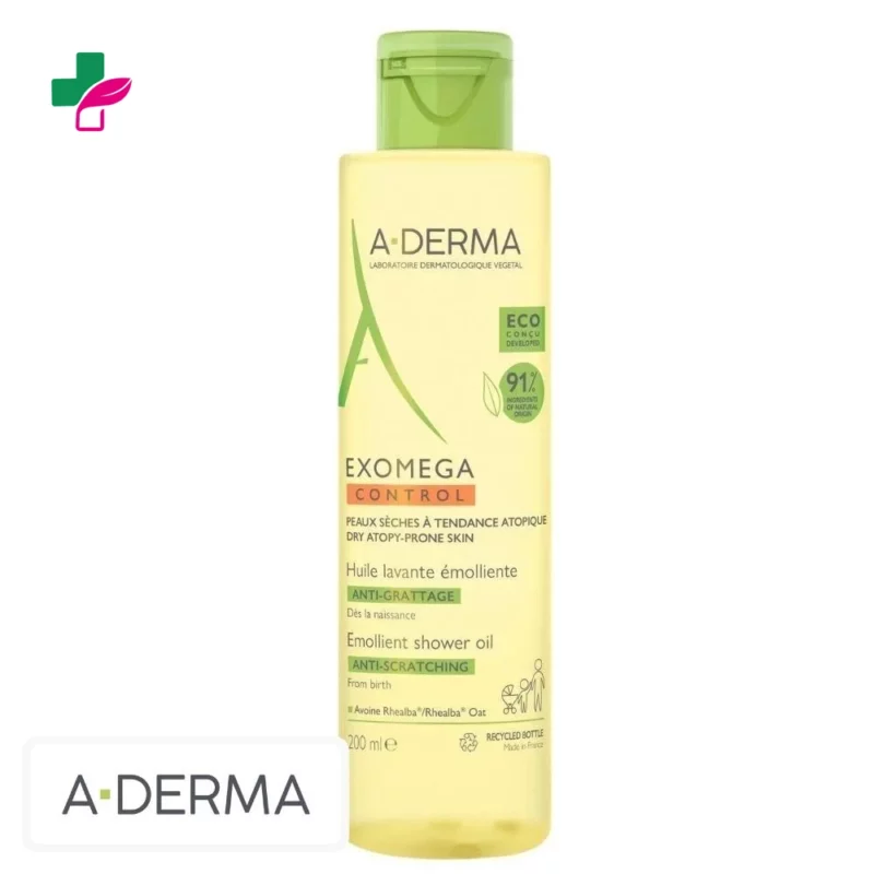 A-Derma Exomega Control Huile Lavante Émolliente Anti-Grattage – 200ml