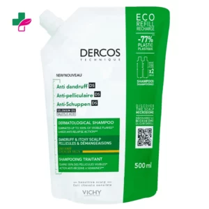 Vichy Dercos DS Shampoing Traitant Anti-Pelliculaire Cheveux Secs Eco-Recharge – 500ml